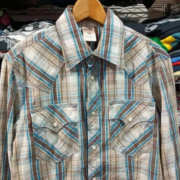 TRUE RELIGION 체크 무늬 웨스턴 셔츠 플란넬 셔츠