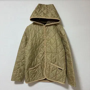 라벤햄 카키 퀼팅 자켓 후드 부착 M 사이즈 여성용