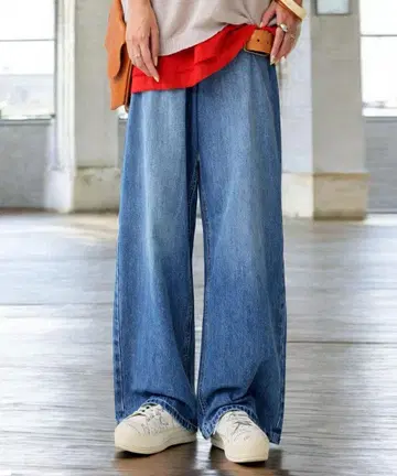 antiqua 안티카 와이드 데님 팬츠 L