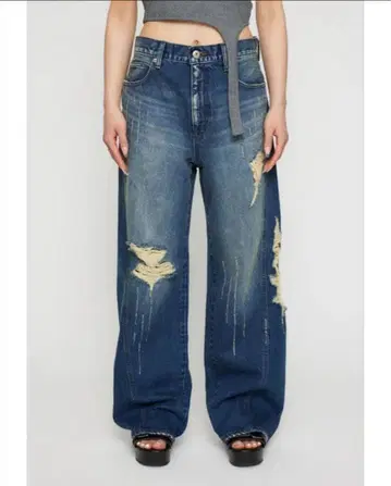 [ 새상품급 ] 라그아젬 NAIL MARK LOOSEY 데님 블루