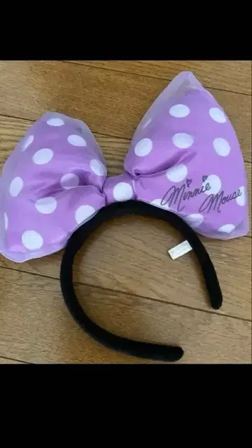 BIG 리본 머리띠 보라색