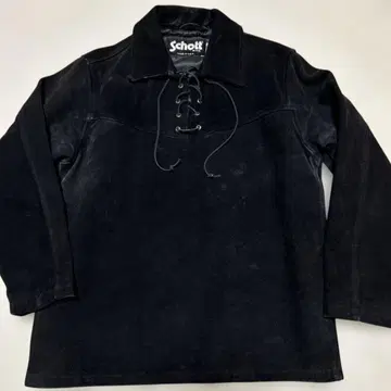 USA제 Schott 샷 가죽 풀오버 라이더 블랙 M