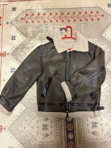 브라운 양가죽 무스탕 코트