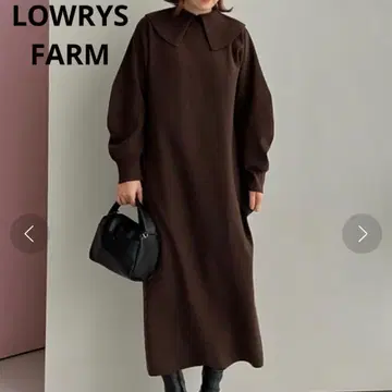 LOWRYSFARM 2WAY 니트 원피스 브라운 롱 원피스