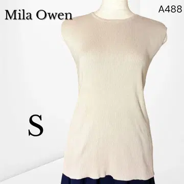 [ 미라 오웬 ] 슬리브리스 리브 니트탑 오가닉 코튼