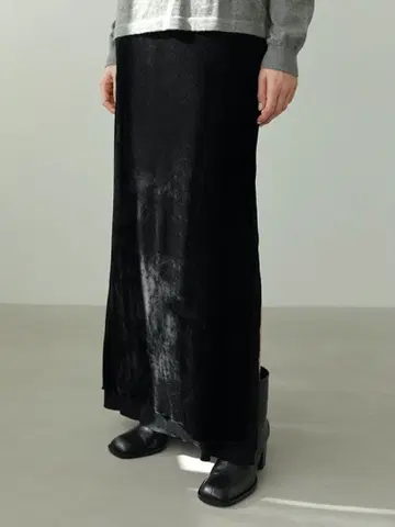 ETRE TOKYO 슬릿 벨로아 스커트