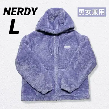 인기 한국 브랜드 NERDY 널디 플리스 보아 후드티 L 남녀 공용