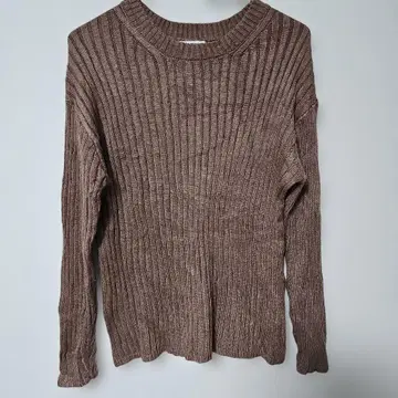 고품질 Jessica Simpson 리브 브라운 스웨터 [ L ]