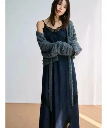 fray i.d 레이스 트리밍 슬립 원피스