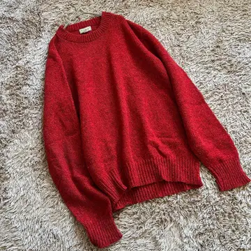 L.L.Bean USA 울 니트 스웨터 M 레드 고급 울