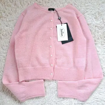 택 포함 새상품 24AW theBarnnet 크롭 알파카 니트 가디건