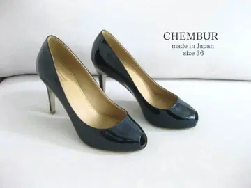 미사용! CHEMBUR 첸버 펌프스 에나멜 36 (23cm) NAVY