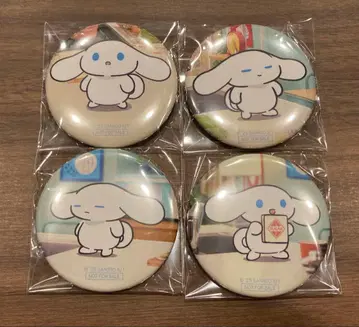 시나몬과 야스다 켄의 유루도키 쿠킹 콜라보 캔뱃지 4개