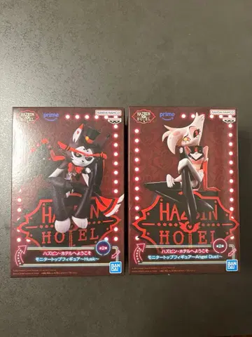 해즈빈 호텔에 오신 것을 환영합니다 모니터 탑 피규어 2세트