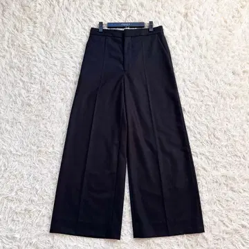 [ 미사용급 착용 1회 ] Drawer 드로어 울 와이드 팬츠 블랙 40