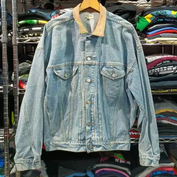 90s 빈티지 USA 구제 의류 USA제 게스 G 재킷 옷깃 가죽