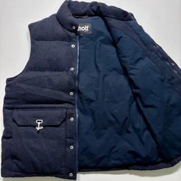 SCHOTT 샷 다운 베스트 네이비 울 XL 사이즈