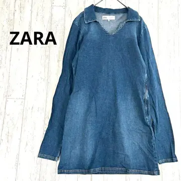 자라 ZARA 데님 스키퍼 미니 원피스 [ S ] 튜닉 스트레치