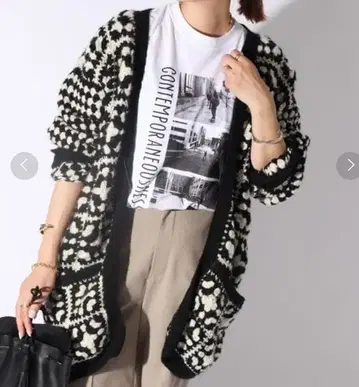 울 크로셰 가디건 저널 스탠다드 자카드 khwopa