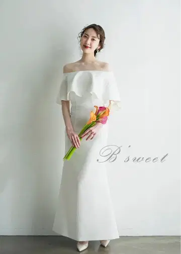 B sweet 오프숄더 웨딩 드레스