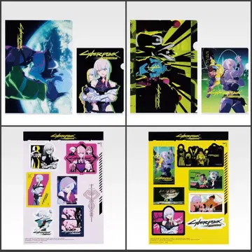 제일복권 사이버펑크 엣지러너즈 클리어 파일 스티커 세트