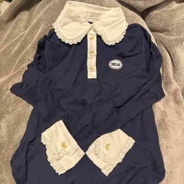 Milk 네이비 긴팔 피케 셔츠