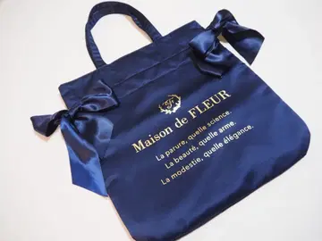 메종 드 플뢰르 Maison de FLEUR 네이비 토트백 새상품