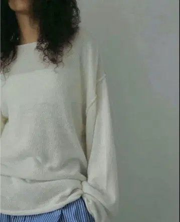 etretokyo 롤 엔드 린넨 니트 풀오버 새상품