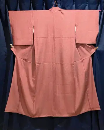 핑크 코몬 무늬 기모노 순수 실크