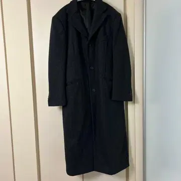 FOSH UOMO 블랙 체스터 코트