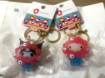미야쿠미야쿠 입체 마스코트 클리어 컬러 키링