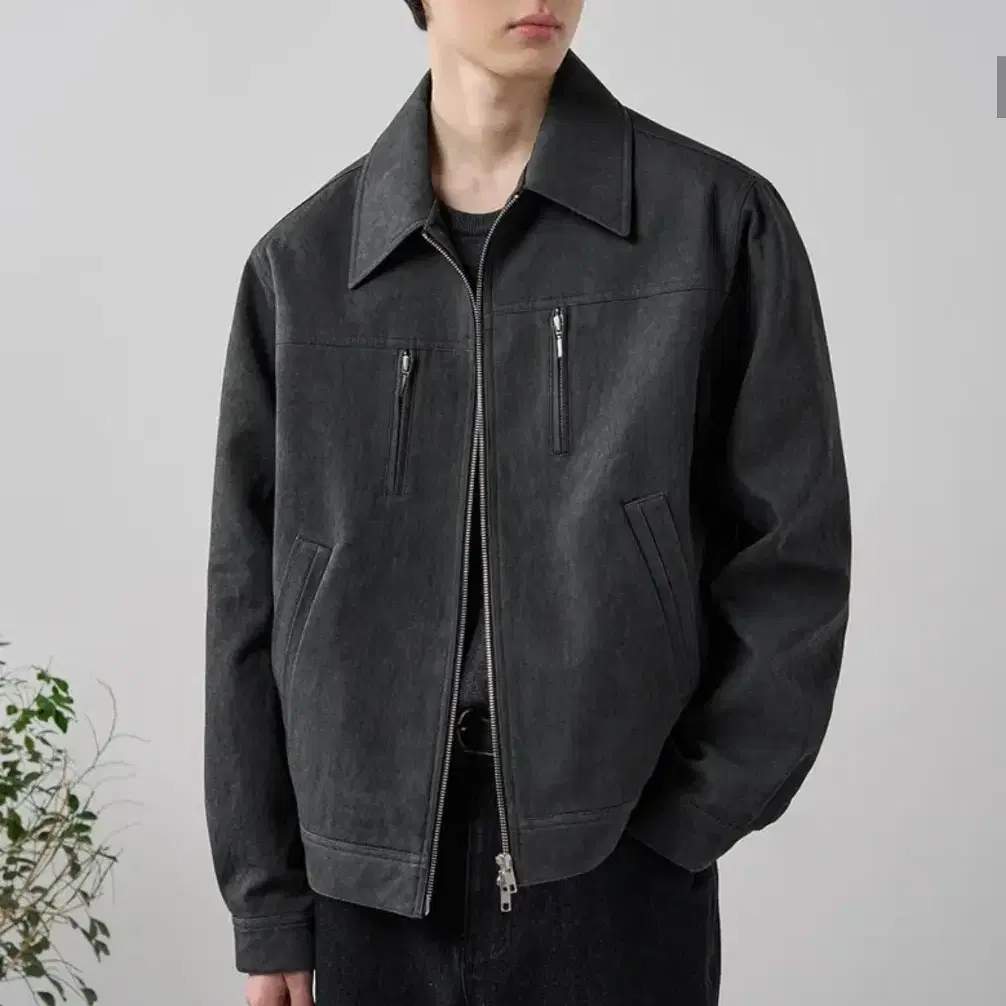 DRAW FIT | 드로우핏 Draw Fit Wool Kara Zip-up Blouson Jacket Black