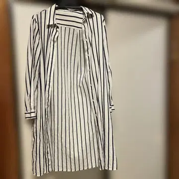 KUMIKYOKU 스트라이프 롱 셔츠 원피스 사이즈 2 쿠미쿄쿠