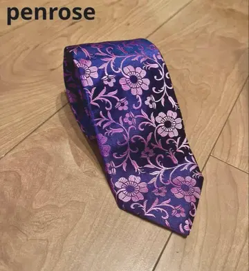 [ 펜로즈 ] penrose 꽃무늬 넥타이 네이비 x 핑크 퍼플 보타니컬