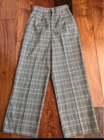 [ 새상품 ] 어반 리서치 체크 하이웨스트 와이드 팬츠 체크