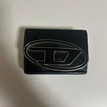 블랙 가죽 3단 폴더형 지갑