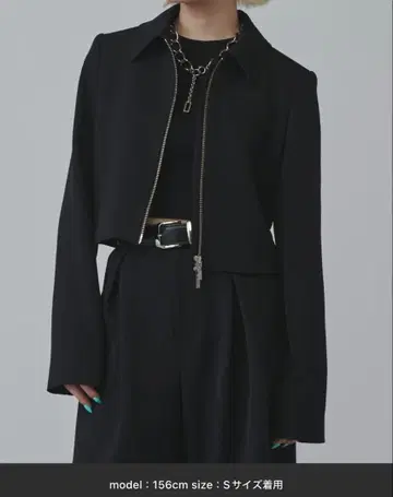 [ mi-기획 ] 더블 지퍼 숏 자켓 블랙