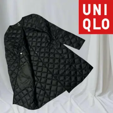 유니클로 울트라 블랙 다운 퀼팅 롱 자켓 M