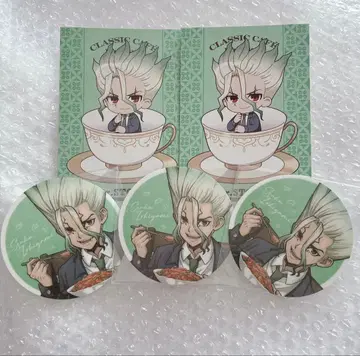 Dr.stone 아모카페 엽서 코스터 이시가미 센쿠