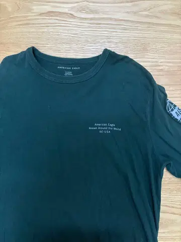 Y2K 아메리칸 이글 다크 그린 티셔츠 XL