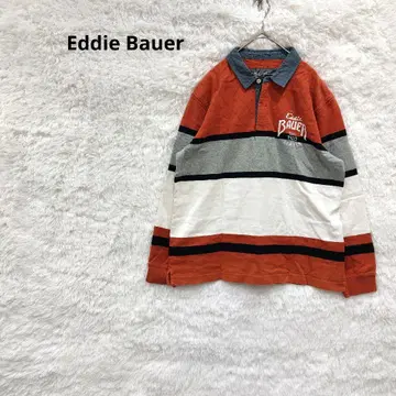 에디 바우어 긴팔 라거 셔츠 두꺼운 원단 티셔츠 L 보더 피케 셔츠