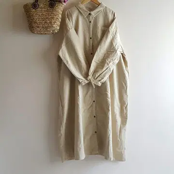 새상품 SM2 베이지 코듀로이 셔츠 원피스