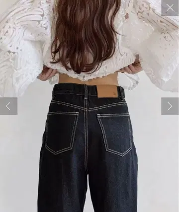 thevon 세봉 [ Yuna 기획 ] 하이웨스트 스트레이트 데님 팬츠