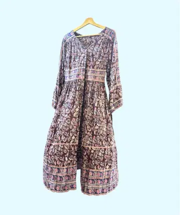 FRAMe WORK_인도 플라워 프린트 올 패턴 원피스