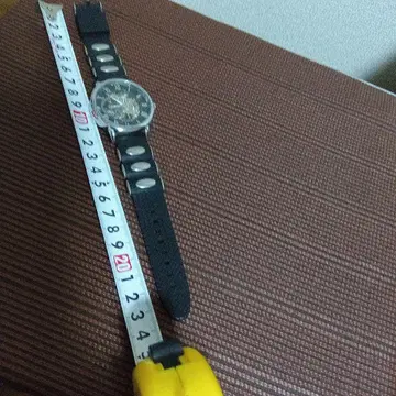 수동 와인딩 시계 스켈레톤 블랙 러버 밴드