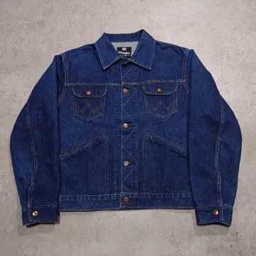 70s Wrangler 데님 자켓 다크 네이비 L