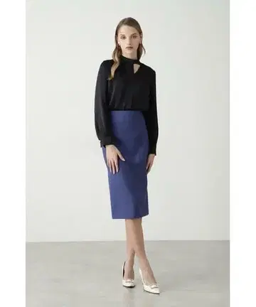 핑키앤다이안 울 스무스 커팅 타이트 스커트