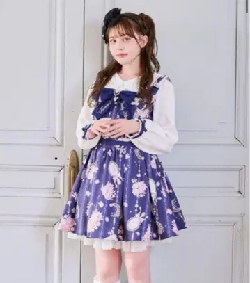 [정품] LIZ LISA 리즈리사 주얼리 패턴 네이비 원피스