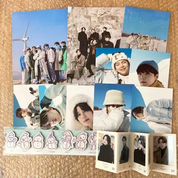 BTS 윈터 패키지 2021 포토 카드 배지 엽서 정국