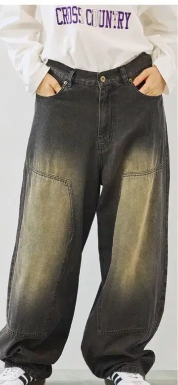 SM2 데님 니 패치 팬츠 블랙 M 사이즈